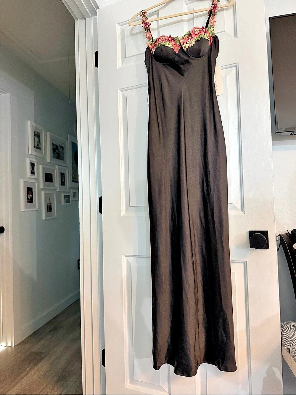 Once and Onel Floral Maxi Dress in Black Size Small NWT